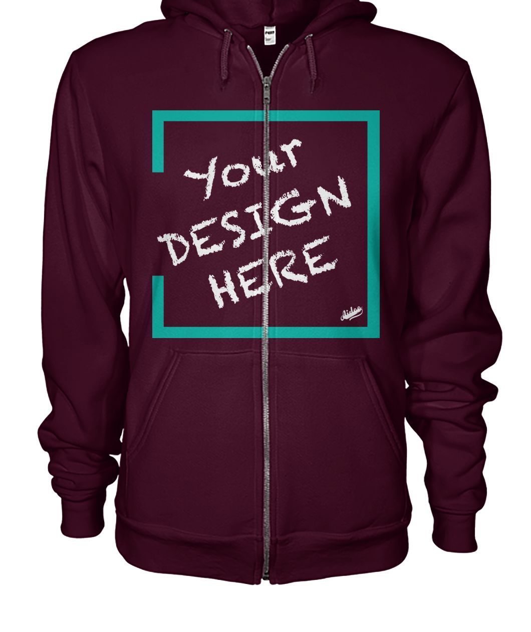 Aidoo Gildan Zip-Up Hoodie-Hoodies-Nike-Adidas-Supreme-Champion-Jordan-Louis Vuitton-shirt personalised-custom hoodie-personalised hoodie-Aidoo-Maroon-S-Gildan Zip-Up Hoodie-Aidoo : On-Demand Print