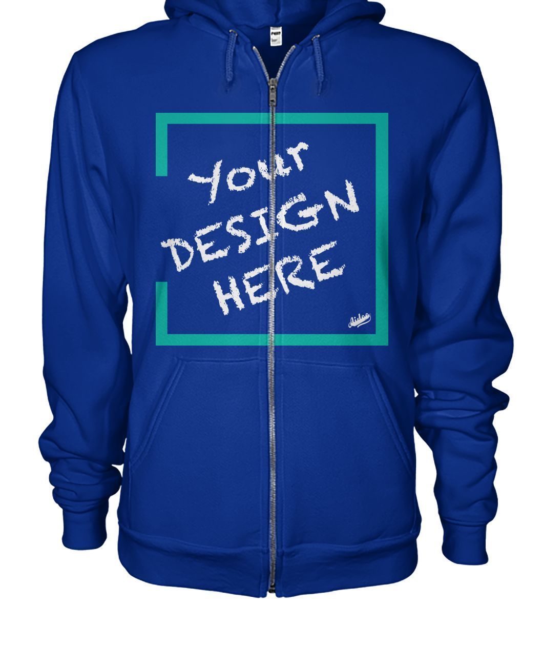 Aidoo Gildan Zip-Up Hoodie-Hoodies-Nike-Adidas-Supreme-Champion-Jordan-Louis Vuitton-shirt personalised-custom hoodie-personalised hoodie-Aidoo-Royal-S-Gildan Zip-Up Hoodie-Aidoo : On-Demand Print
