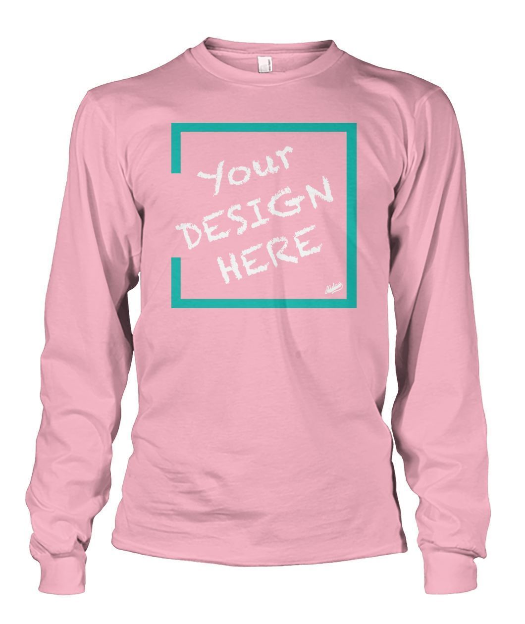 Aidoo Unisex Long Sleeve-Long Sleeves-Nike-Adidas-Supreme-Champion-Jordan-Louis Vuitton-shirt personalised-custom hoodie-personalised hoodie-Aidoo-Light Pink-S-Aidoo : On-Demand Print