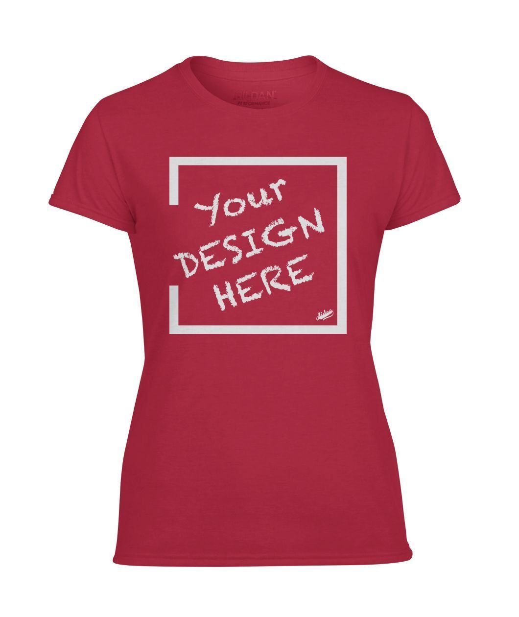 Aidoo Women's Performance Tee-Ladies Tees-Nike-Adidas-Supreme-Champion-Jordan-Louis Vuitton-shirt personalised-custom hoodie-personalised hoodie-Aidoo-Red-S-Aidoo : On-Demand Print