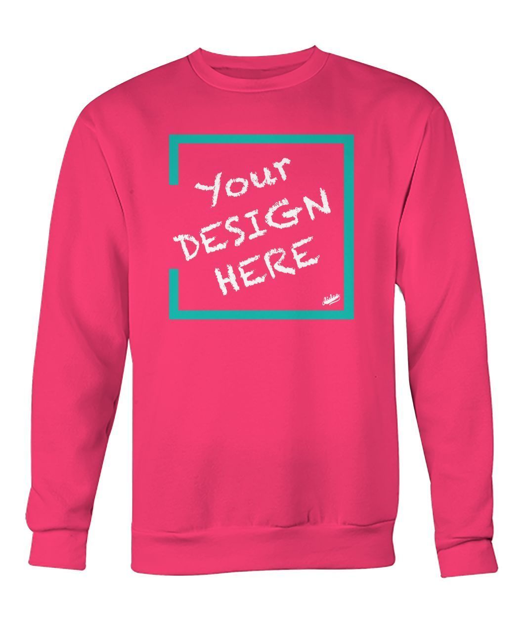 Aidoo Crew Neck Sweatshirt-Long Sleeves-Nike-Adidas-Supreme-Champion-Jordan-Louis Vuitton-shirt personalised-custom hoodie-personalised hoodie-Aidoo-Heliconia-S-Aidoo : On-Demand Print