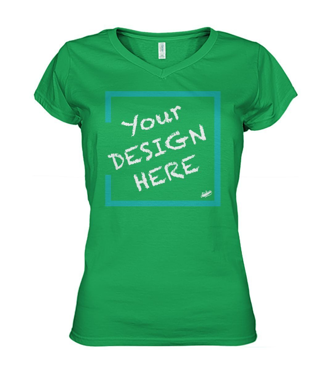Aidoo Women's V-Neck-V-Necks-Nike-Adidas-Supreme-Champion-Jordan-Louis Vuitton-shirt personalised-custom hoodie-personalised hoodie-Aidoo-Irish Green-S-Aidoo : On-Demand Print