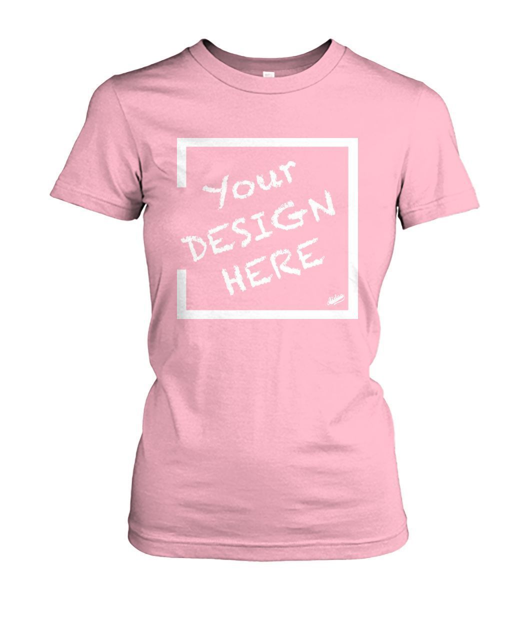 Aidoo Women's Crew Tee-Ladies Tees-Nike-Adidas-Supreme-Champion-Jordan-Louis Vuitton-shirt personalised-custom hoodie-personalised hoodie-Aidoo-Light Pink-S-Aidoo : On-Demand Print