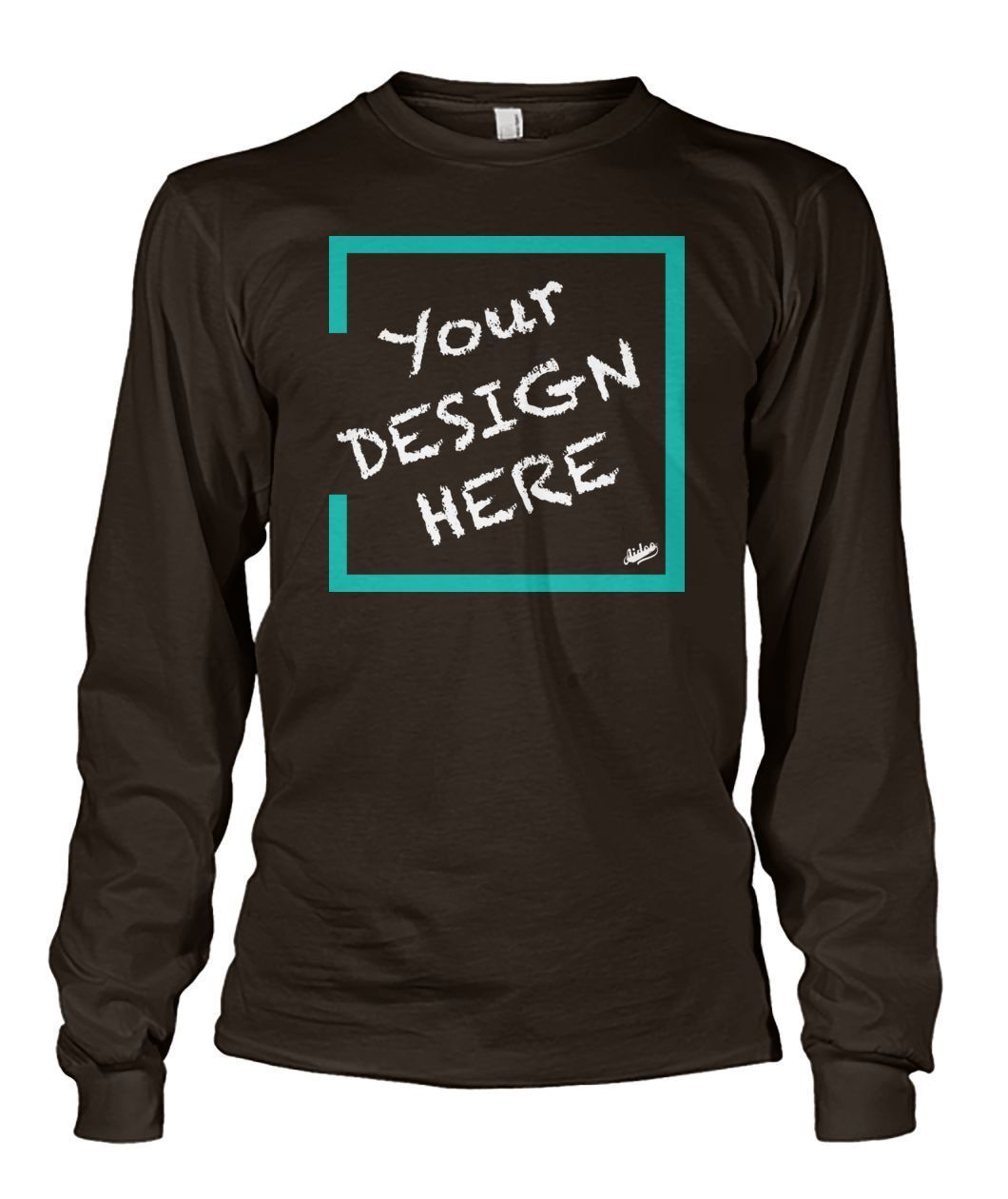 Aidoo Unisex Long Sleeve-Long Sleeves-Nike-Adidas-Supreme-Champion-Jordan-Louis Vuitton-shirt personalised-custom hoodie-personalised hoodie-Aidoo-Dark Chocolate-S-Aidoo : On-Demand Print