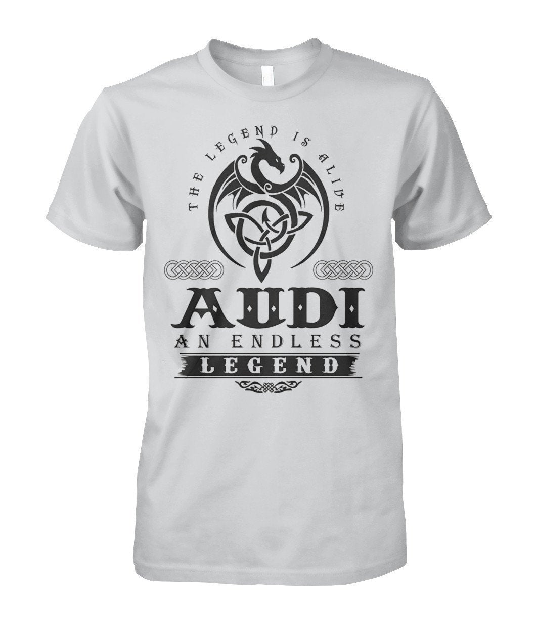 AUDI AN ENDLESS LEGEND Unisex Cotton T SHIRT-Short Sleeves-Elessi UK