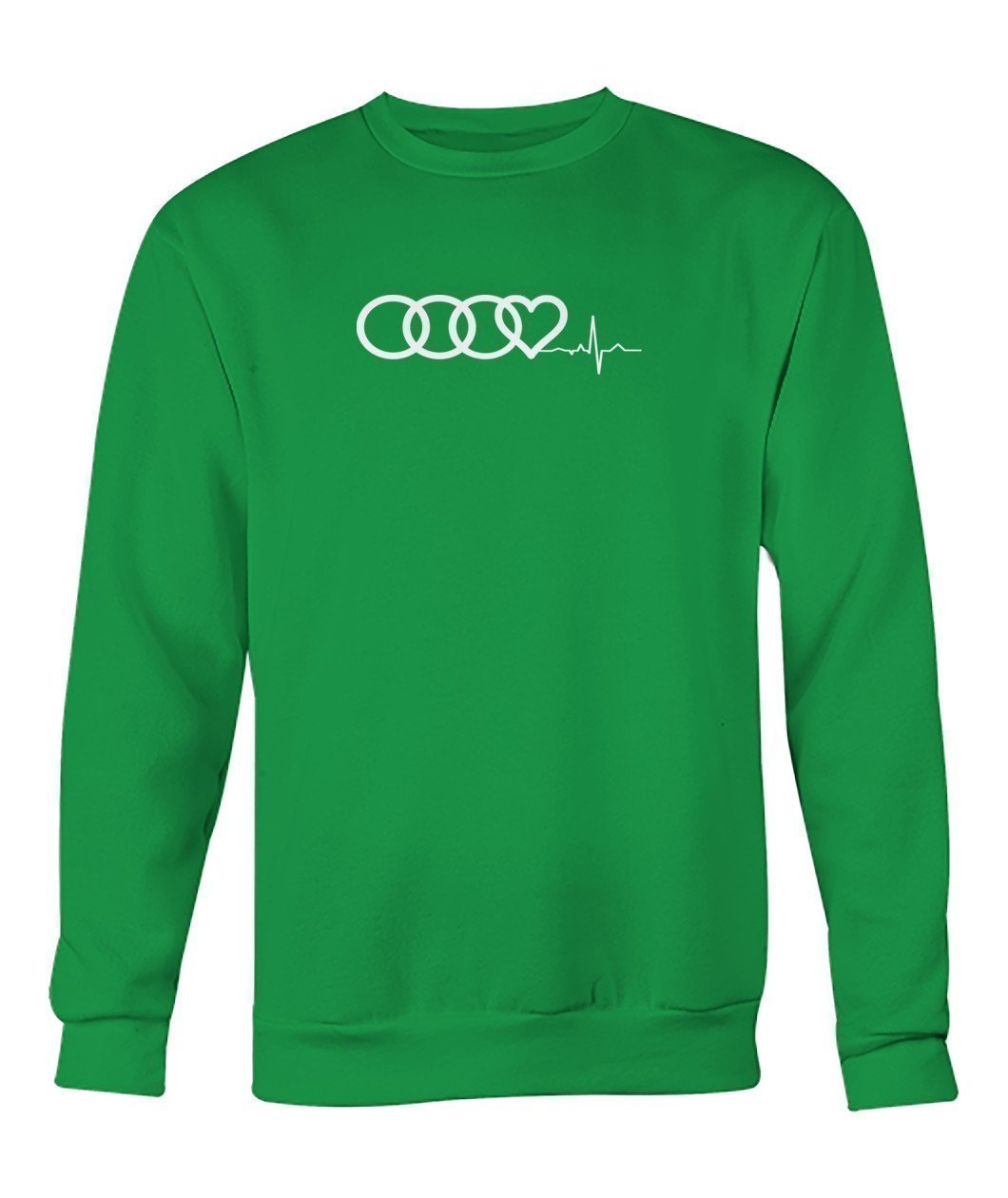 AUDI HEART BEAT Crew Neck Sweatshirt-Long Sleeves-Elessi UK