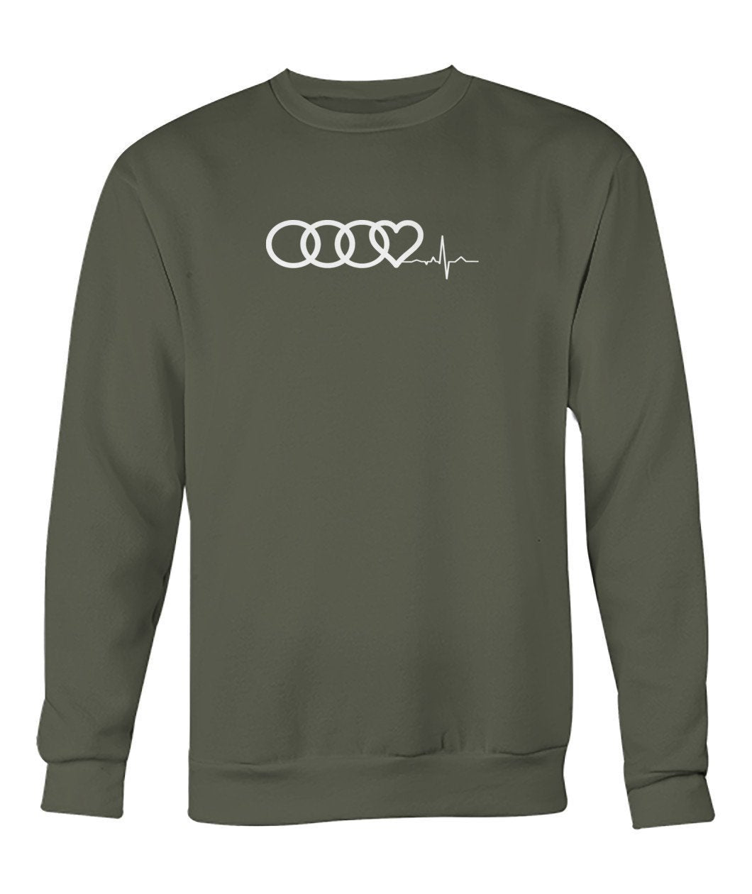 AUDI HEART BEAT Crew Neck Sweatshirt-Long Sleeves-Elessi UK