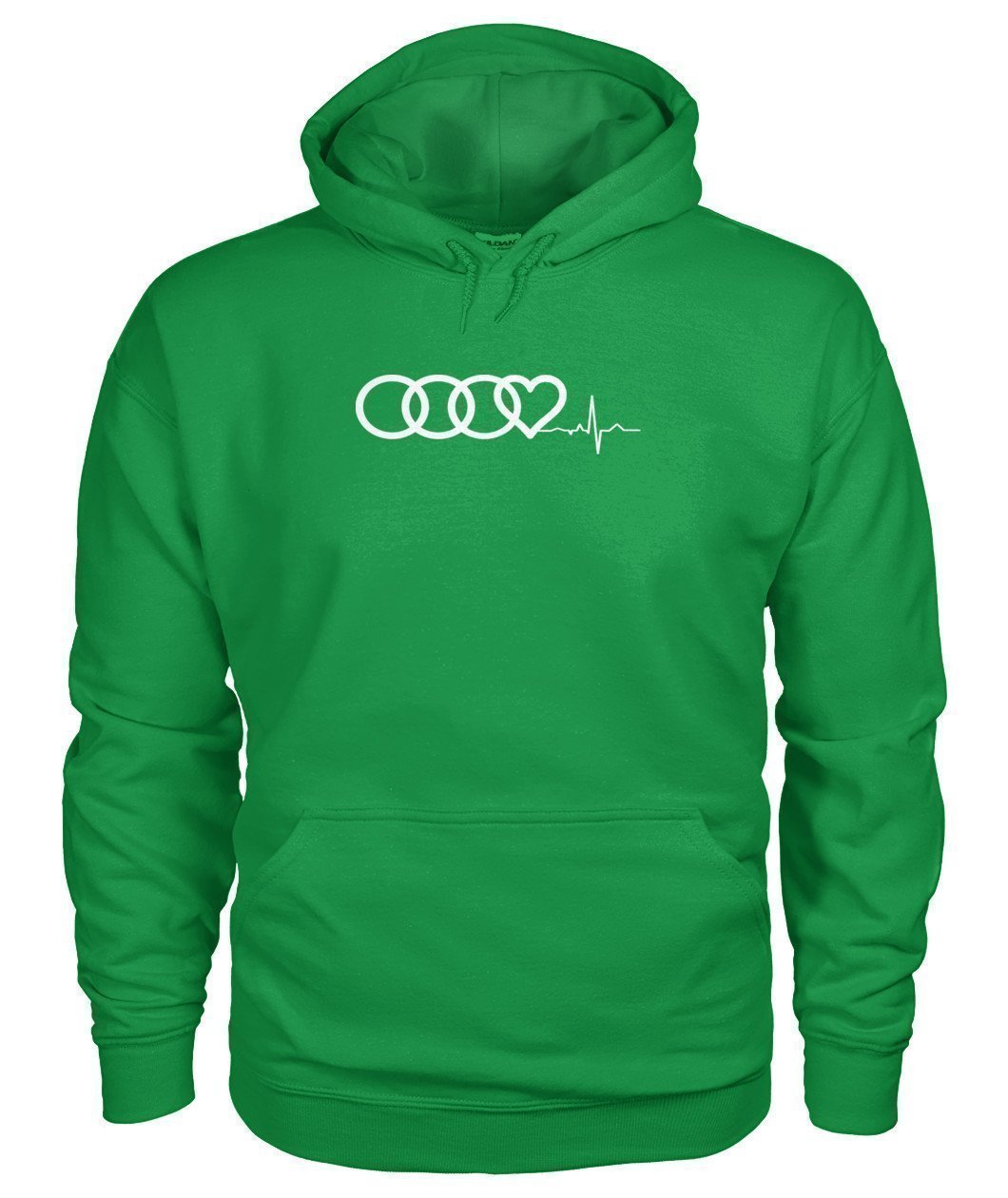 AUDI Herzschlag HEART BEAT Gildan Hoodie-Hoodies-Elessi UK