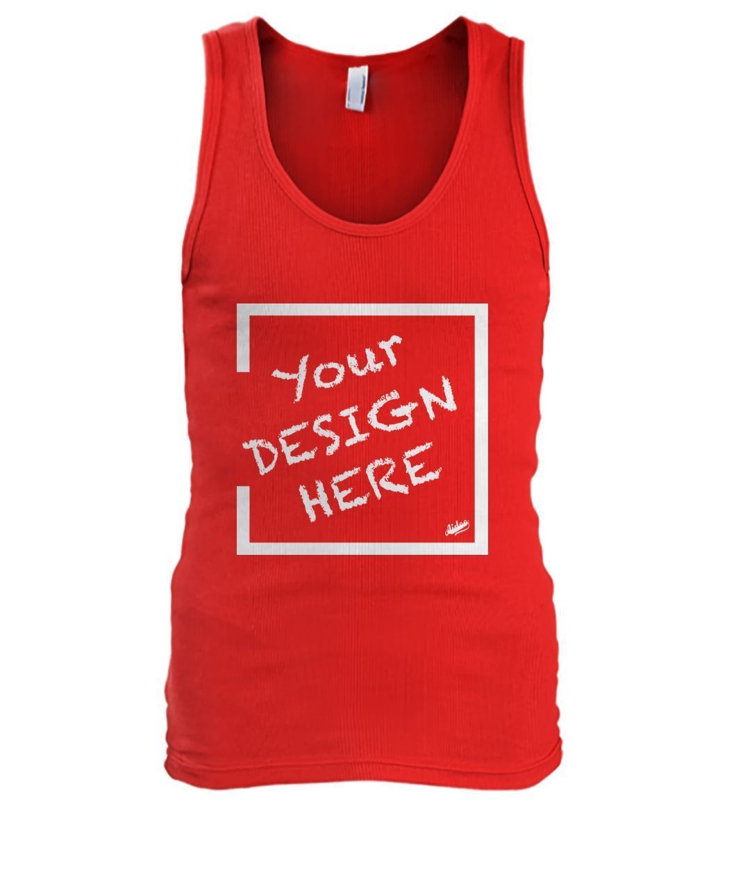 Aidoo Men's Tank Top-Tank Tops-Nike-Adidas-Supreme-Champion-Jordan-Louis Vuitton-shirt personalised-custom hoodie-personalised hoodie-Aidoo-Red-S-Aidoo : On-Demand Print