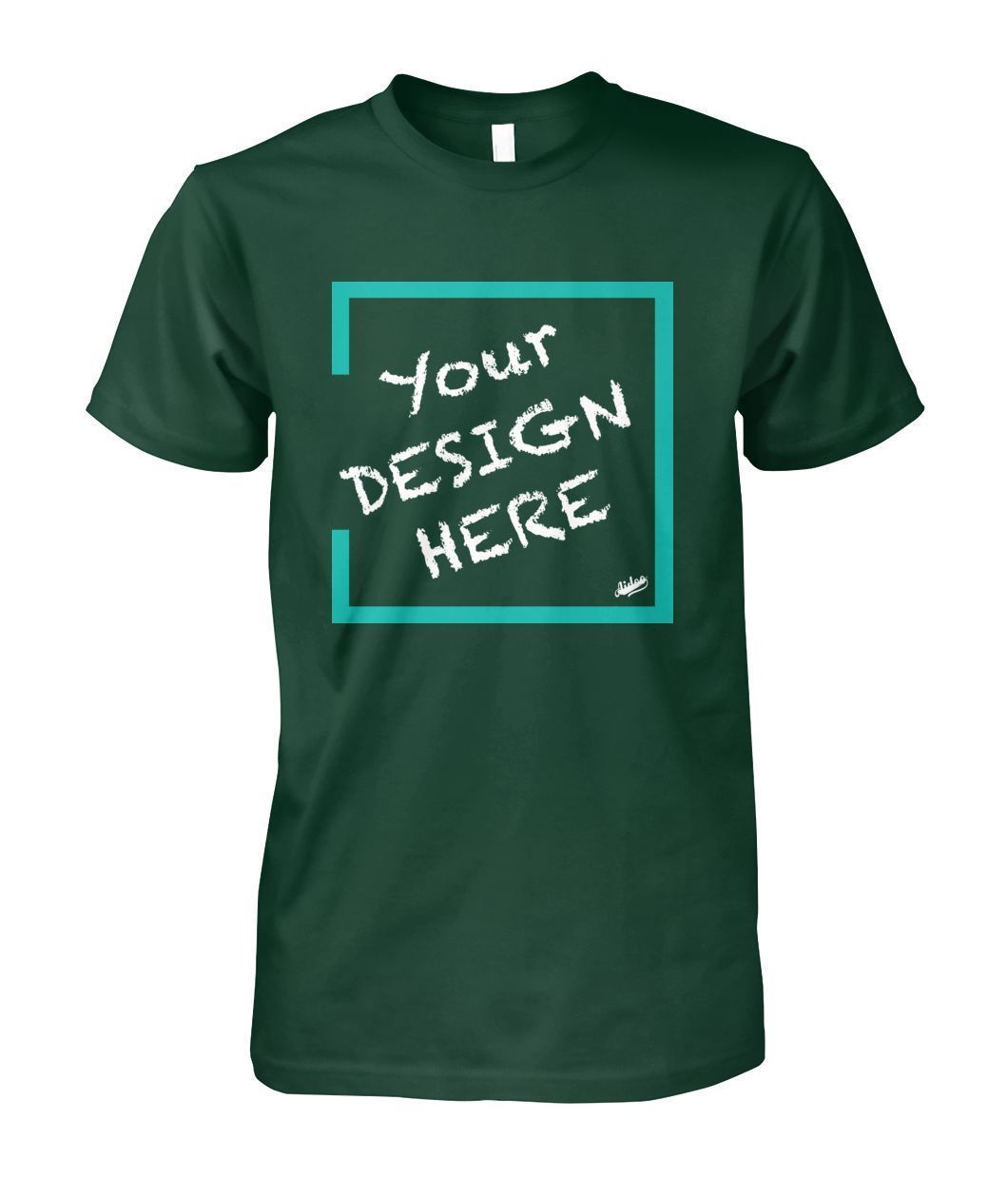 Aidoo Unisex Cotton Tee-Short Sleeves-Nike-Adidas-Supreme-Champion-Jordan-Louis Vuitton-shirt personalised-custom hoodie-personalised hoodie-Aidoo-Forest Green-S-Aidoo : On-Demand Print