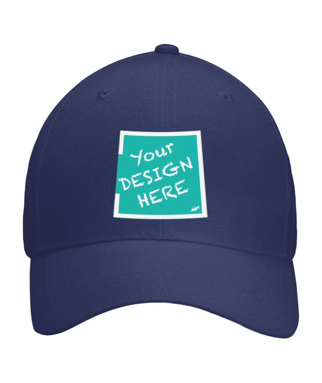 Aidoo 6-Panel Classic Snapback-Accessories-Nike-Adidas-Supreme-Champion-Jordan-Louis Vuitton-shirt personalised-custom hoodie-personalised hoodie-Aidoo-Navy-Curved Bill Velcro Strap-Aidoo : On-Demand Print