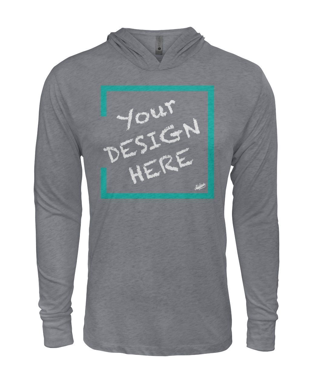 Aidoo Hooded Long Sleeve-Long Sleeves-Nike-Adidas-Supreme-Champion-Jordan-Louis Vuitton-shirt personalised-custom hoodie-personalised hoodie-Aidoo-Gray-S-Aidoo : On-Demand Print