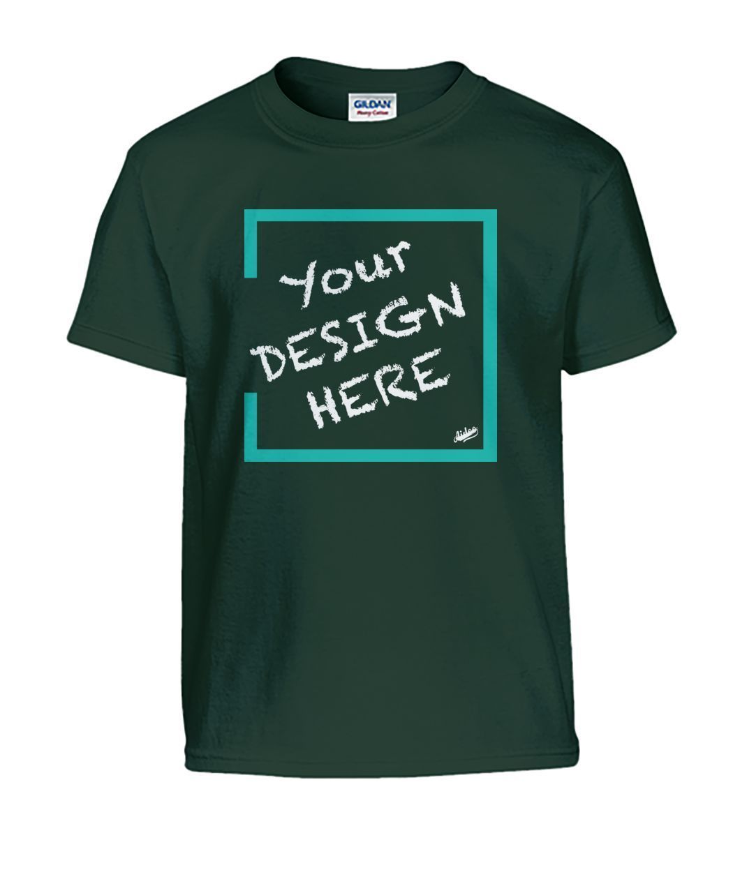 Aidoo Gildan Kids Tee-Kids-Nike-Adidas-Supreme-Champion-Jordan-Louis Vuitton-shirt personalised-custom hoodie-personalised hoodie-Aidoo-Forest Green-S-Gildan Kids-Aidoo : On-Demand Print