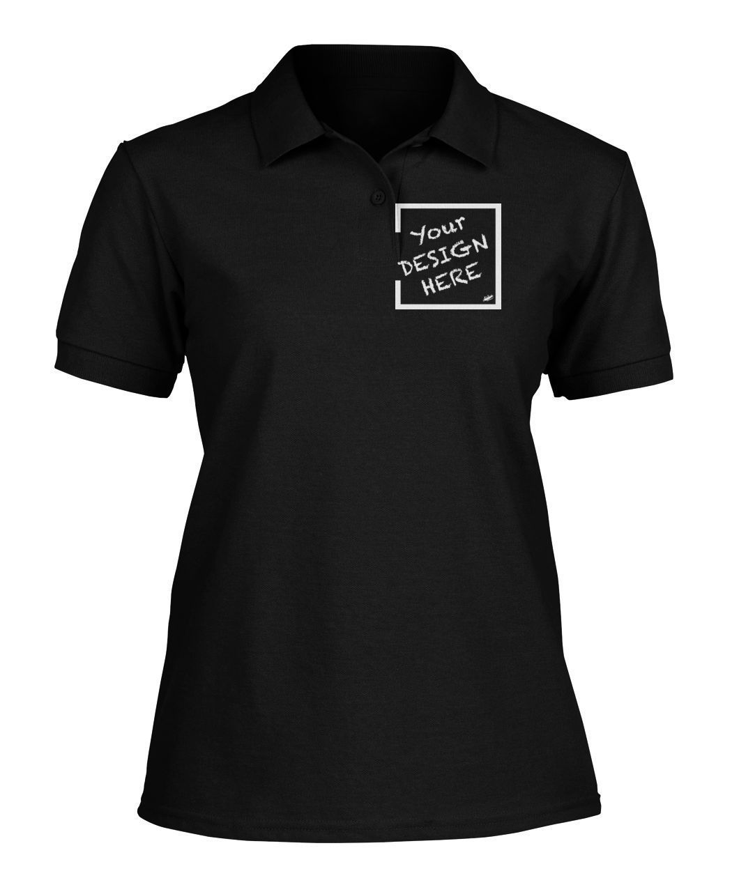 Aidoo Men's Polo-Short Sleeves-Nike-Adidas-Supreme-Champion-Jordan-Louis Vuitton-shirt personalised-custom hoodie-personalised hoodie-Aidoo-Black-S-Women's Polo-Aidoo : On-Demand Print