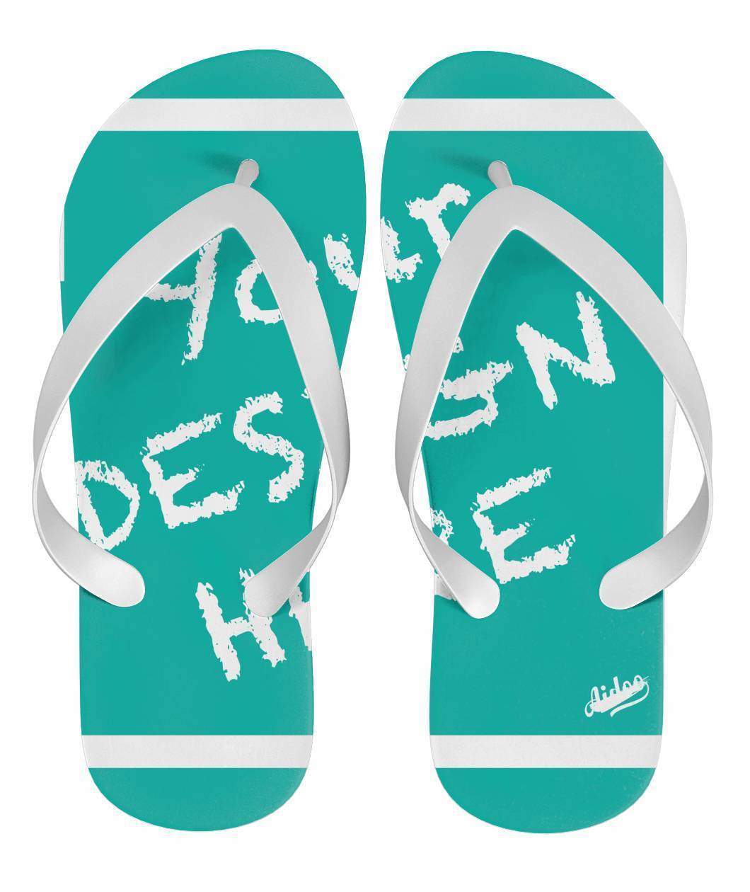 Aidoo Flip Flops-Footwear-Nike-Adidas-Supreme-Champion-Jordan-Louis Vuitton-shirt personalised-custom hoodie-personalised hoodie-Aidoo-S-Flip Flops White-Aidoo : On-Demand Print