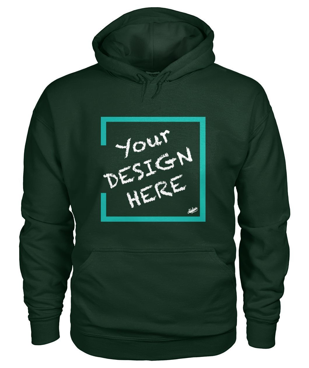Aidoo Unisex Hoodie-Hoodies-Nike-Adidas-Supreme-Champion-Jordan-Louis Vuitton-shirt personalised-custom hoodie-personalised hoodie-Aidoo-Forest Green-S-Aidoo : On-Demand Print