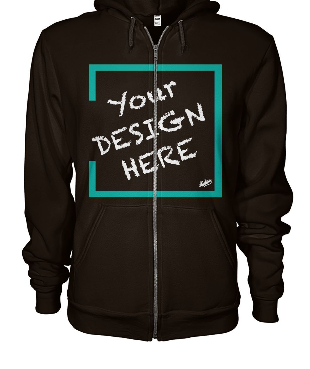 Aidoo Gildan Zip-Up Hoodie-Hoodies-Nike-Adidas-Supreme-Champion-Jordan-Louis Vuitton-shirt personalised-custom hoodie-personalised hoodie-Aidoo-Dark Chocolate-S-Gildan Zip-Up Hoodie-Aidoo : On-Demand Print