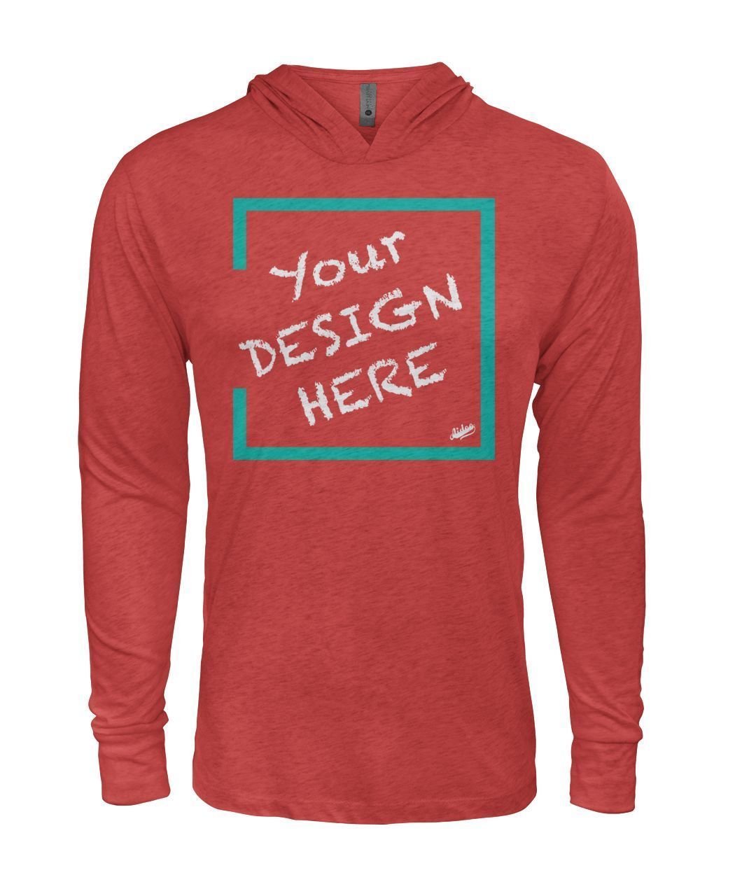 Aidoo Hooded Long Sleeve-Long Sleeves-Nike-Adidas-Supreme-Champion-Jordan-Louis Vuitton-shirt personalised-custom hoodie-personalised hoodie-Aidoo-Red-S-Aidoo : On-Demand Print