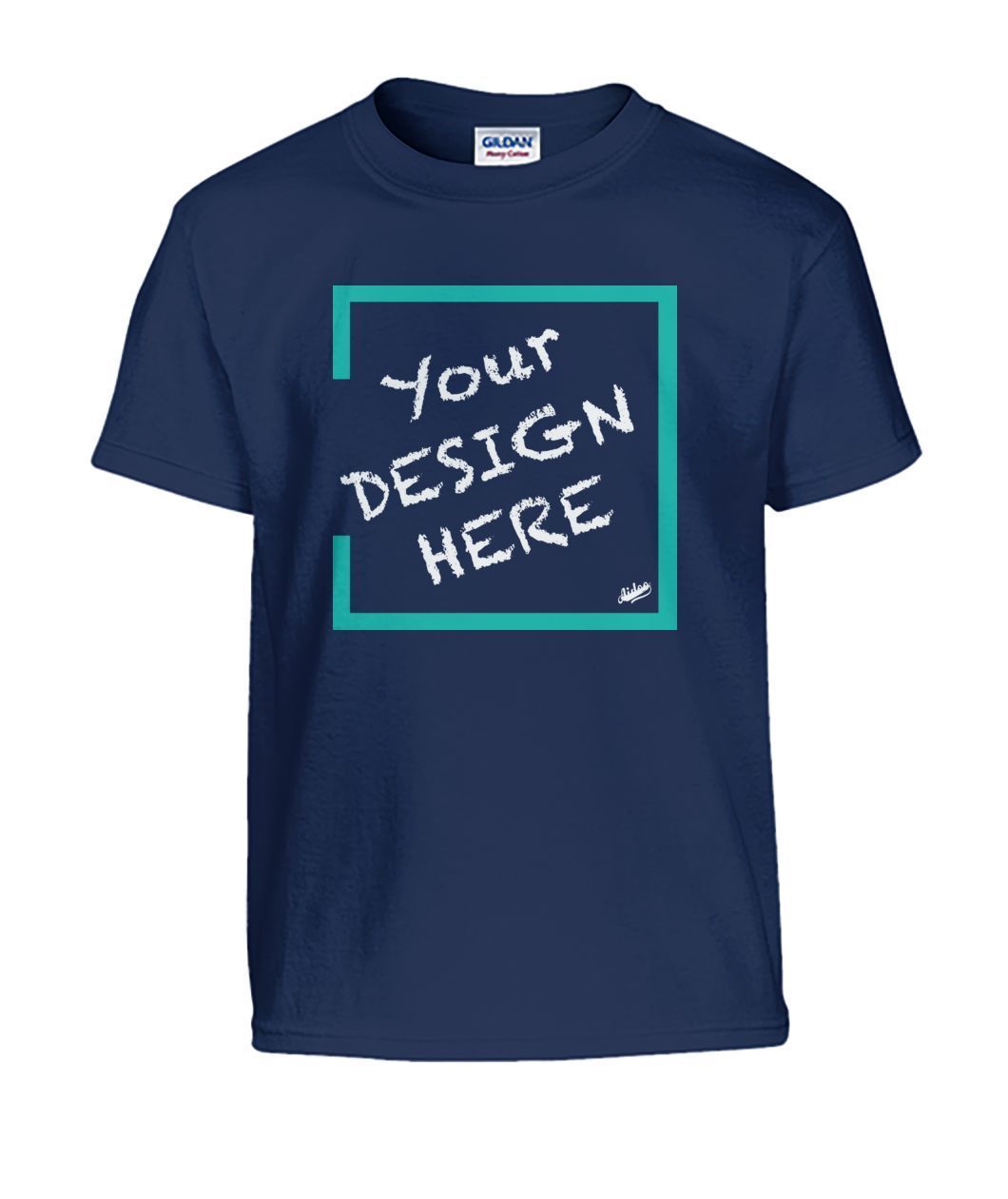Aidoo Gildan Kids Tee-Kids-Nike-Adidas-Supreme-Champion-Jordan-Louis Vuitton-shirt personalised-custom hoodie-personalised hoodie-Aidoo-Navy-S-Gildan Kids-Aidoo : On-Demand Print