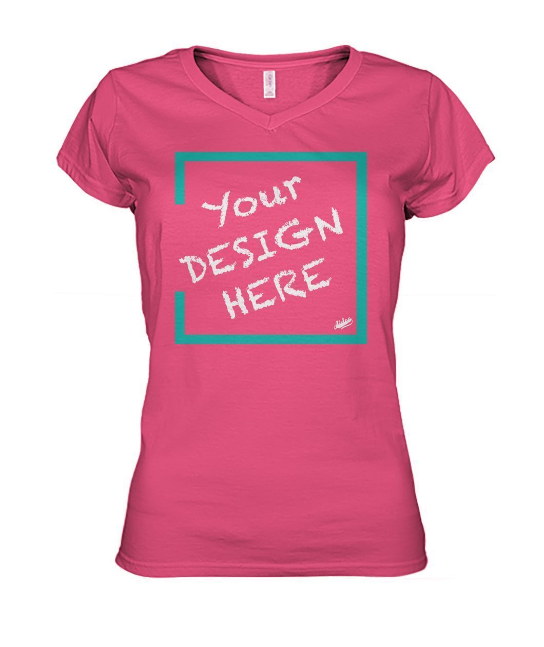 Aidoo Women's V-Neck-V-Necks-Nike-Adidas-Supreme-Champion-Jordan-Louis Vuitton-shirt personalised-custom hoodie-personalised hoodie-Aidoo-Coral Silk-S-Aidoo : On-Demand Print
