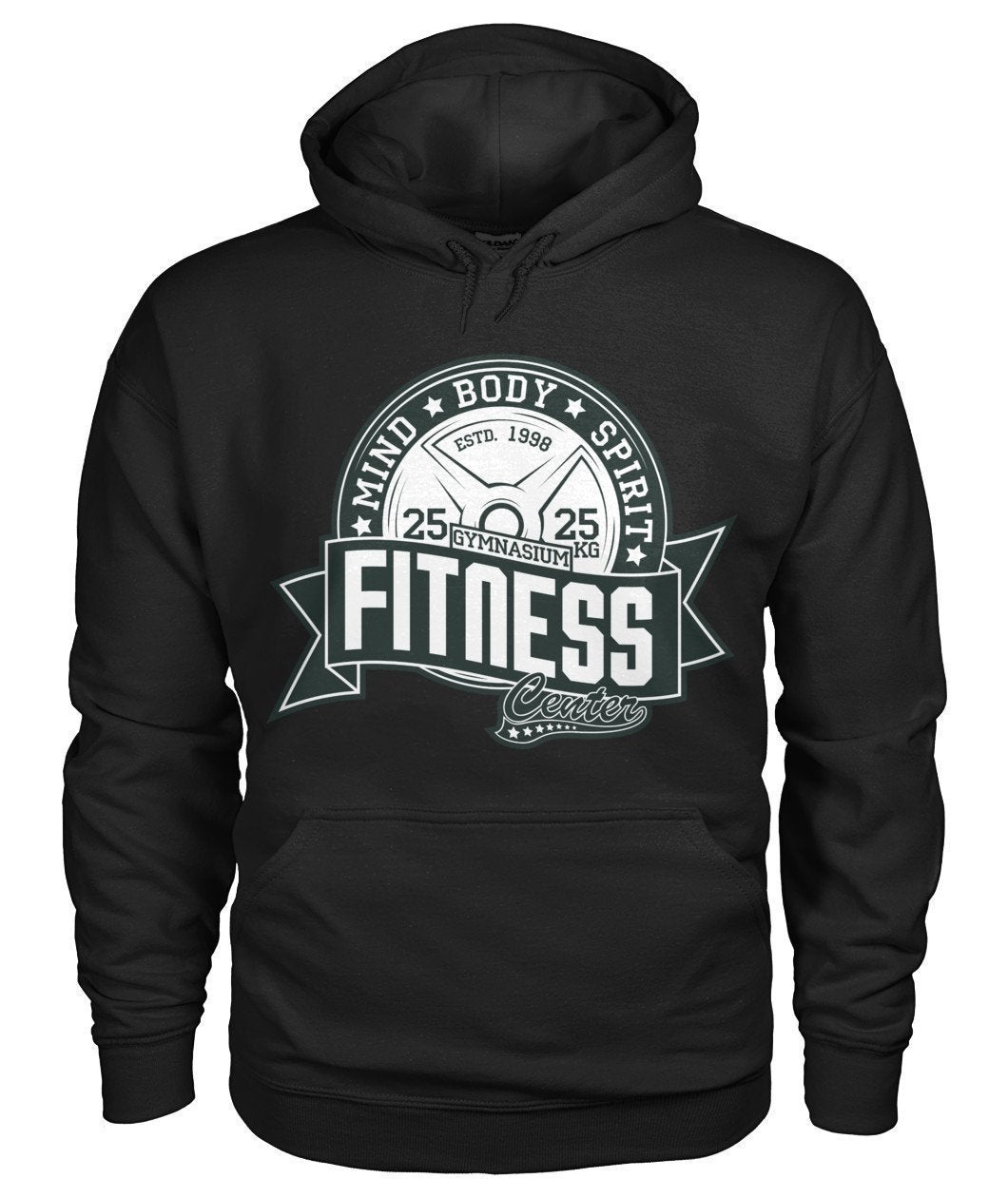 Fitness Mind Body Spirit Gildan Hoodie-Hoodies-Elessi UK