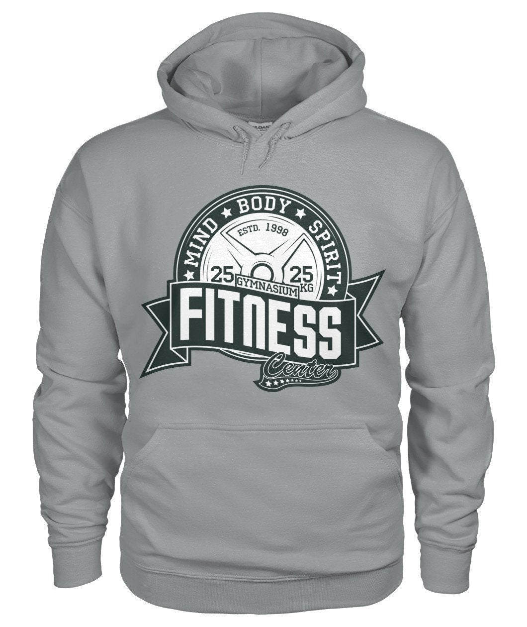 Fitness Mind Body Spirit Gildan Hoodie-Hoodies-Elessi UK