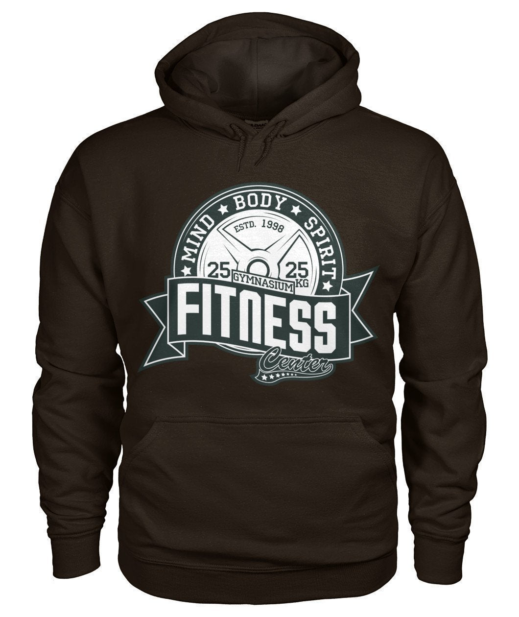 Fitness Mind Body Spirit Gildan Hoodie-Hoodies-Elessi UK