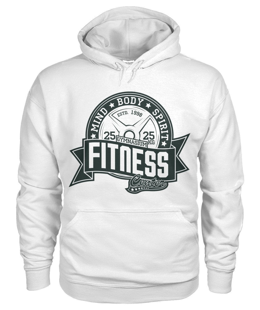 Fitness Mind Body Spirit Gildan Hoodie-Hoodies-Elessi UK