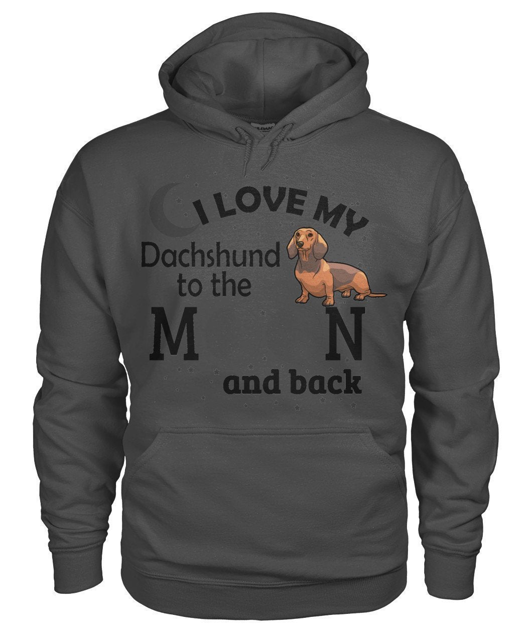 I Love My Dachshund Gildan Hoodie-Hoodies-Elessi UK