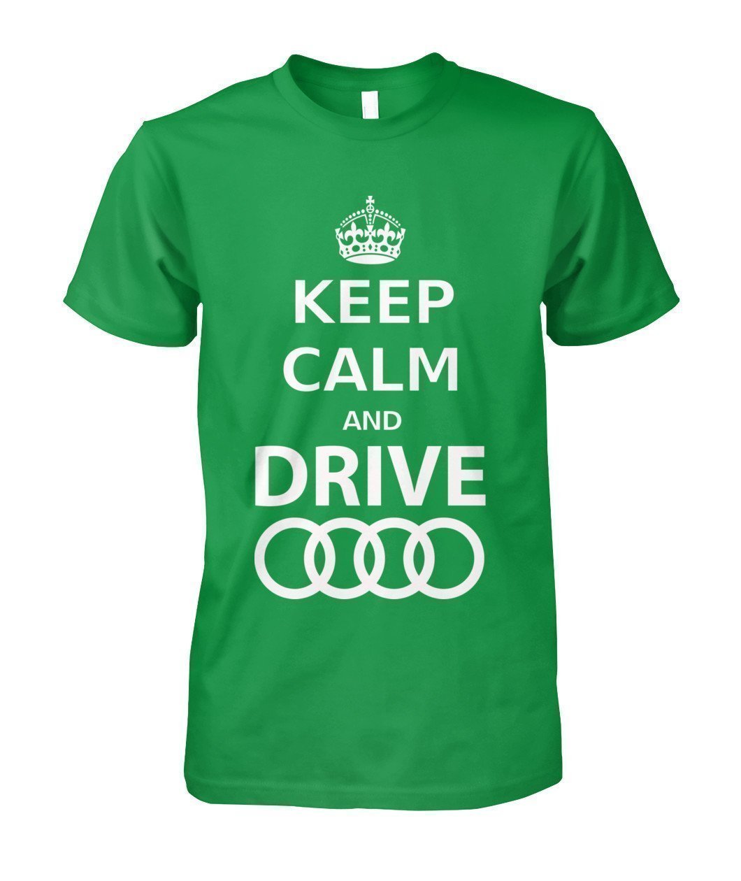 keep Calm and drive Audi Unisex Cotton Tee-Short Sleeves-Elessi UK