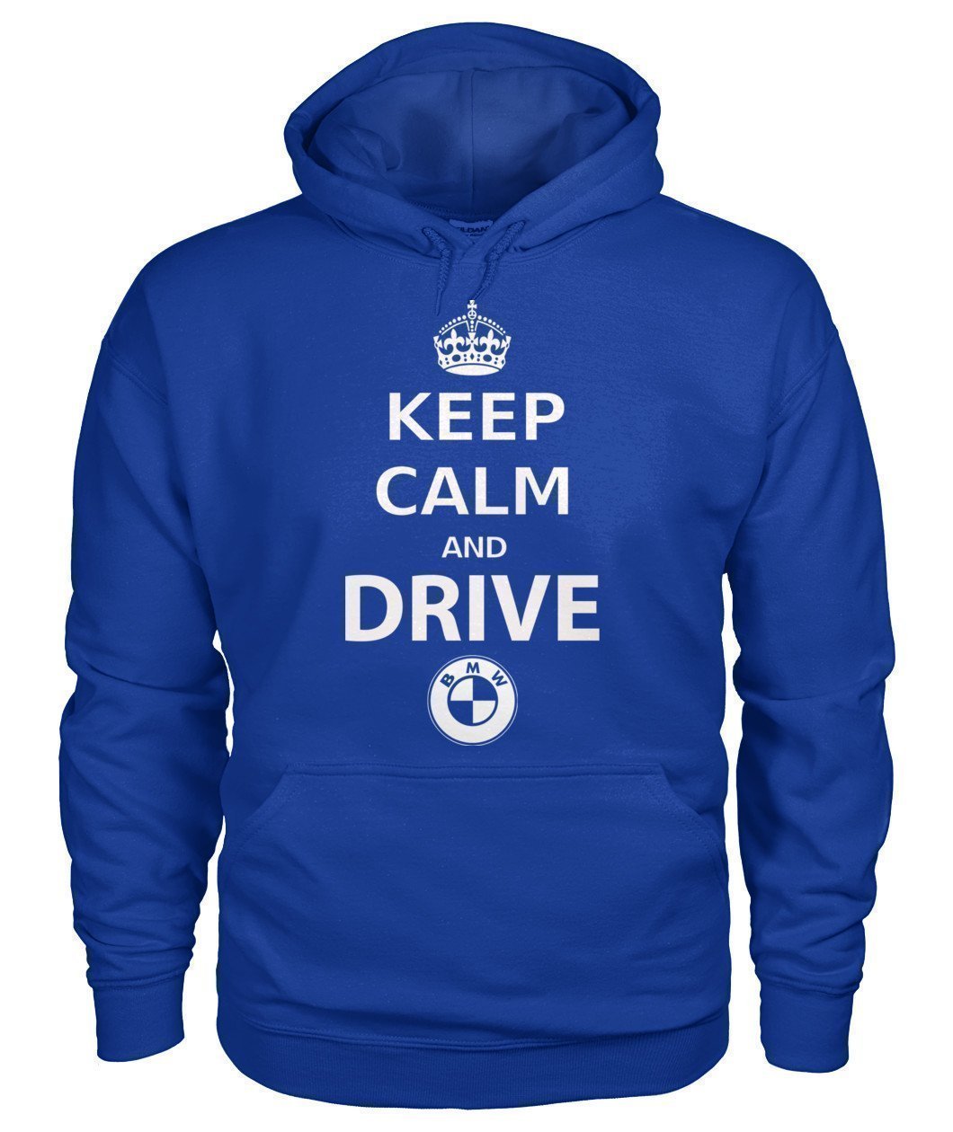KEEP CALM AND DRIVE BMW Gildan Hoodie-Hoodies-Elessi UK