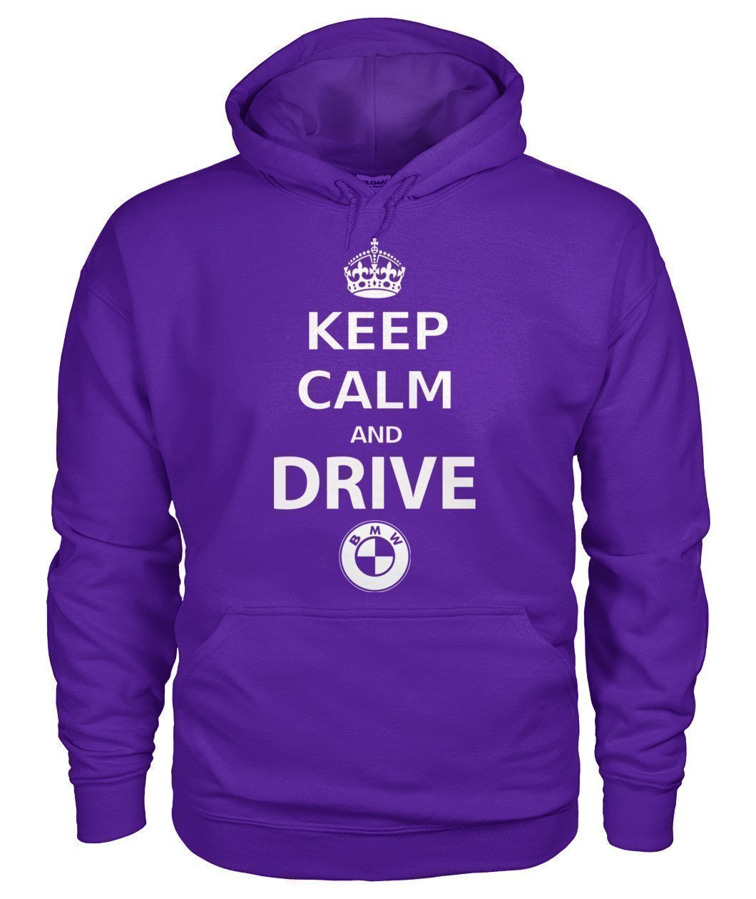 KEEP CALM AND DRIVE BMW Gildan Hoodie-Hoodies-Elessi UK