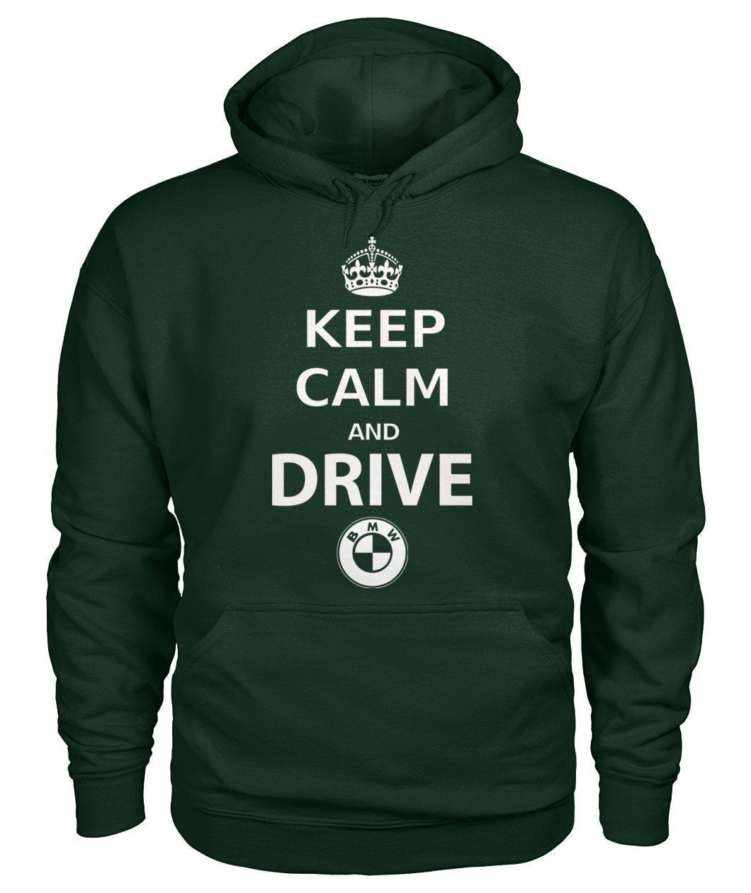 KEEP CALM AND DRIVE BMW Gildan Hoodie-Hoodies-Elessi UK