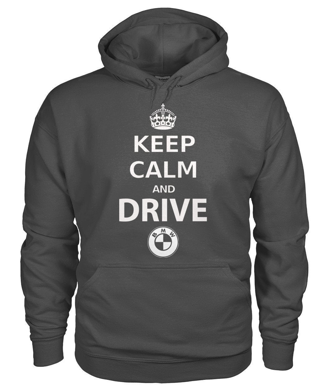 KEEP CALM AND DRIVE BMW Gildan Hoodie-Hoodies-Elessi UK