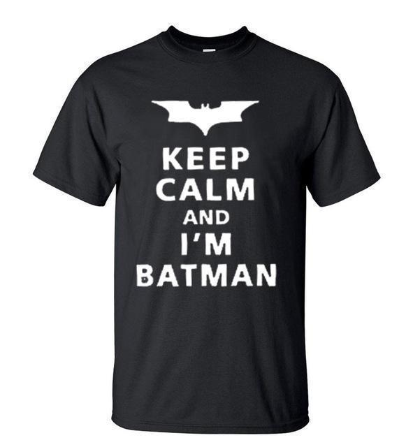 Keep Calm And I Am Batman T Shirt-Short Sleeves-Elessi UK