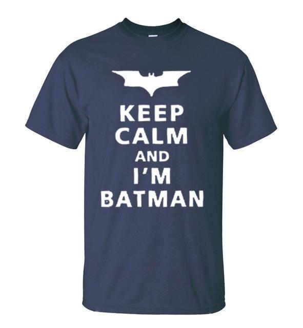Keep Calm And I Am Batman T Shirt-Short Sleeves-Elessi UK