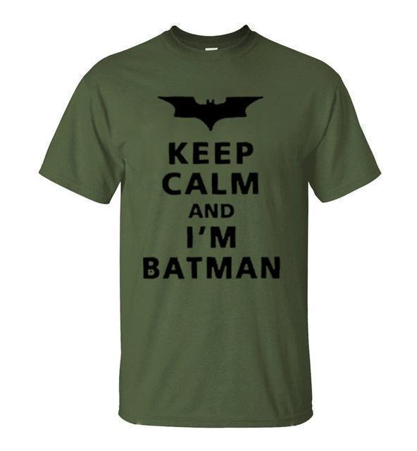Keep Calm And I Am Batman T Shirt-Short Sleeves-Elessi UK