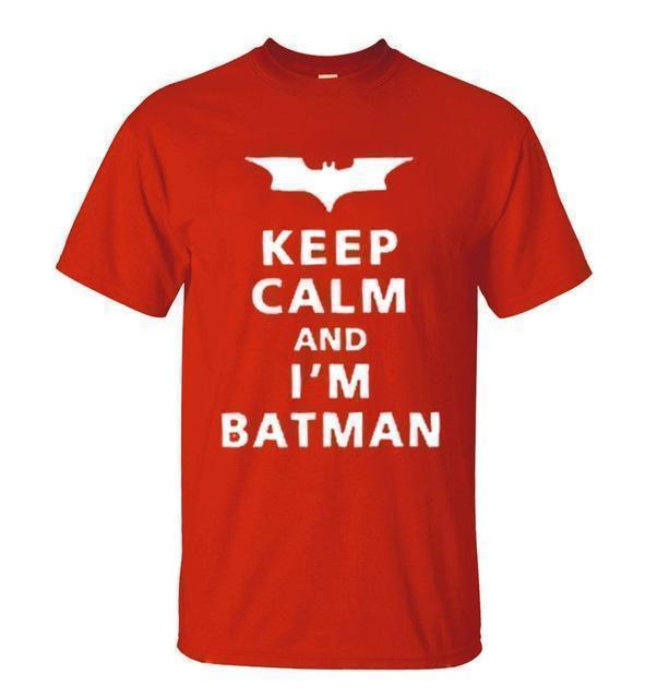 Keep Calm And I Am Batman T Shirt-Short Sleeves-Elessi UK