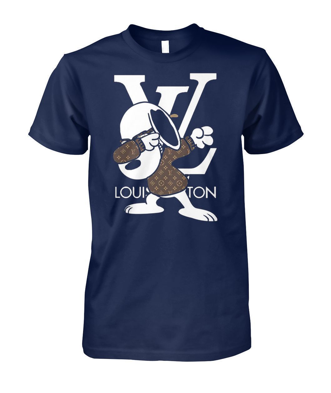 Louis Vuitoon Snoopy Dog Dabbing Unisex Cotton Tee-T Shirt-Elessi UK