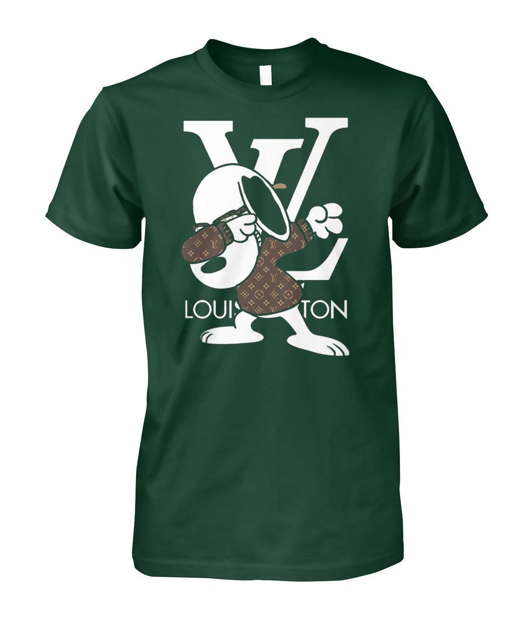 Louis Vuitoon Snoopy Dog Dabbing Unisex Cotton Tee-T Shirt-Elessi UK