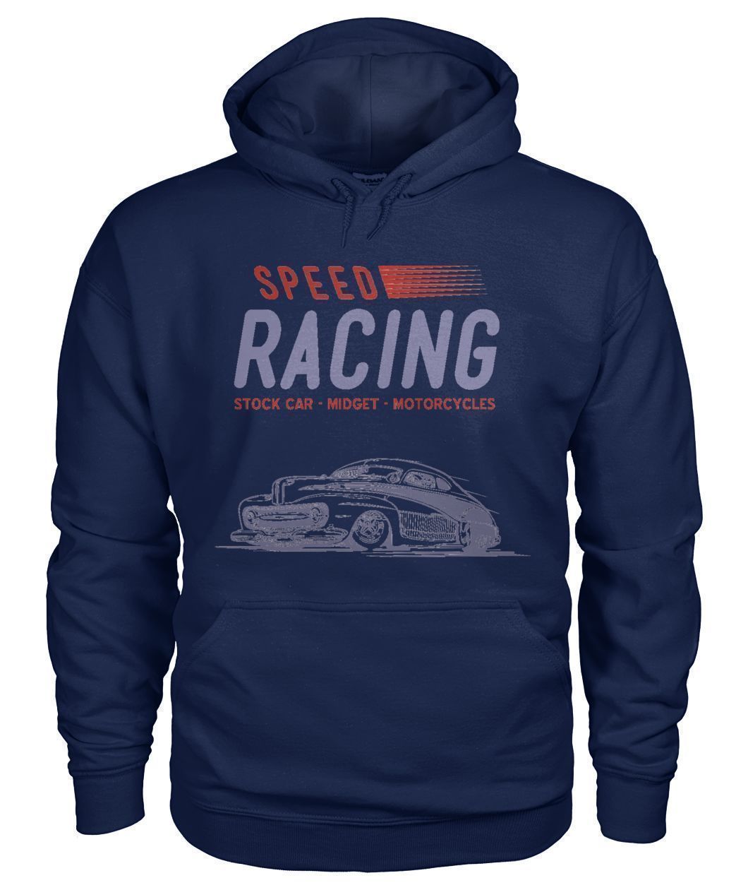 Pull Speed Racing Auto Automobile Gildan Hoodie-Sweatshirts-Elessi UK