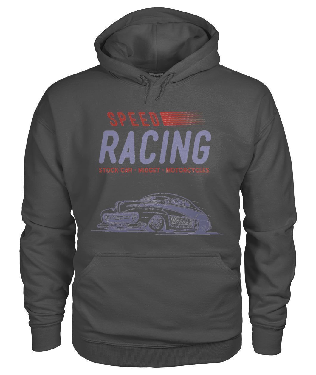 Pull Speed Racing Auto Automobile Gildan Hoodie-Sweatshirts-Elessi UK