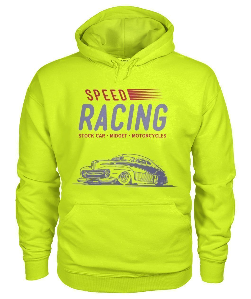 Pull Speed Racing Auto Automobile Gildan Hoodie-Sweatshirts-Elessi UK