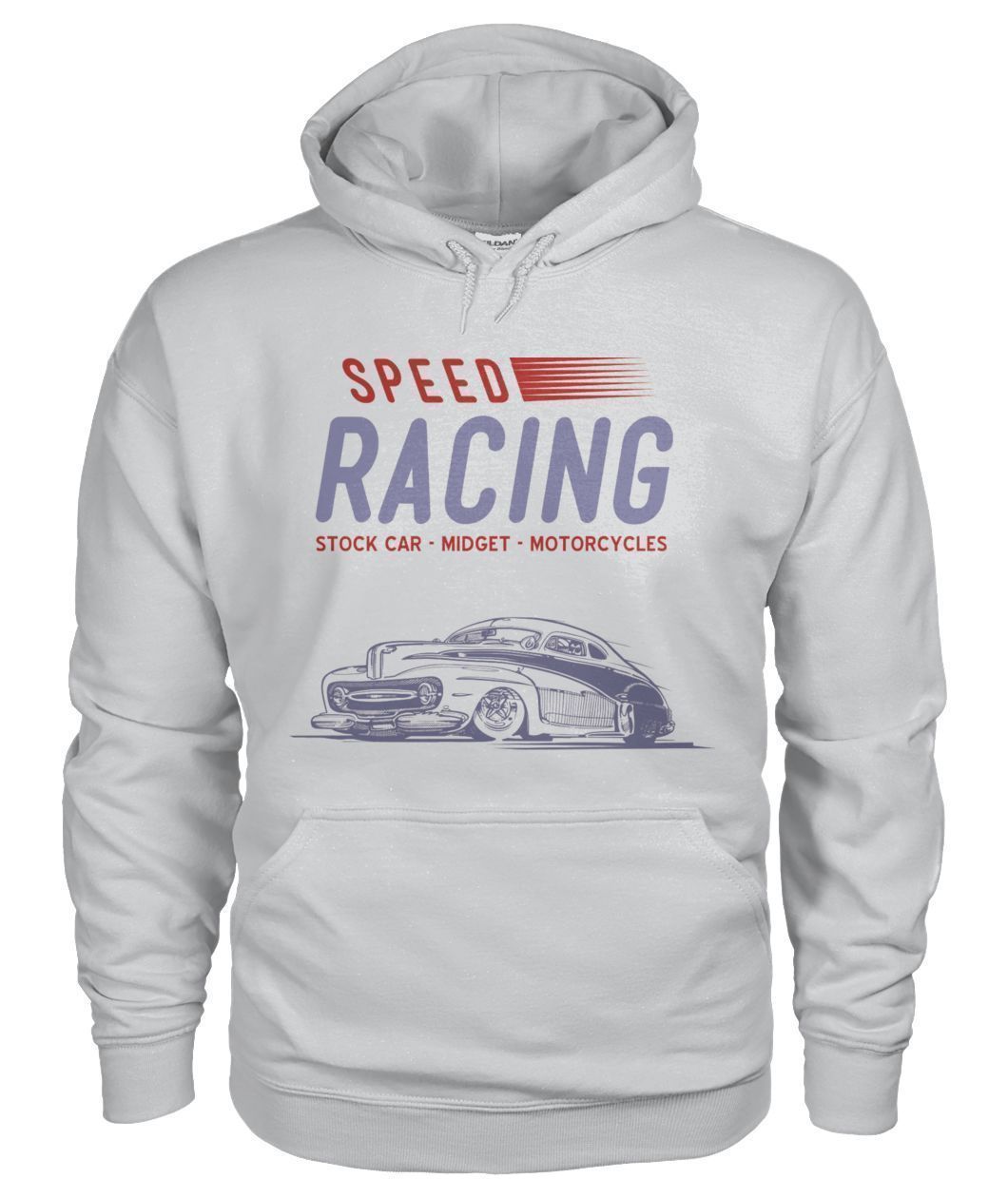 Pull Speed Racing Auto Automobile Gildan Hoodie-Sweatshirts-Elessi UK