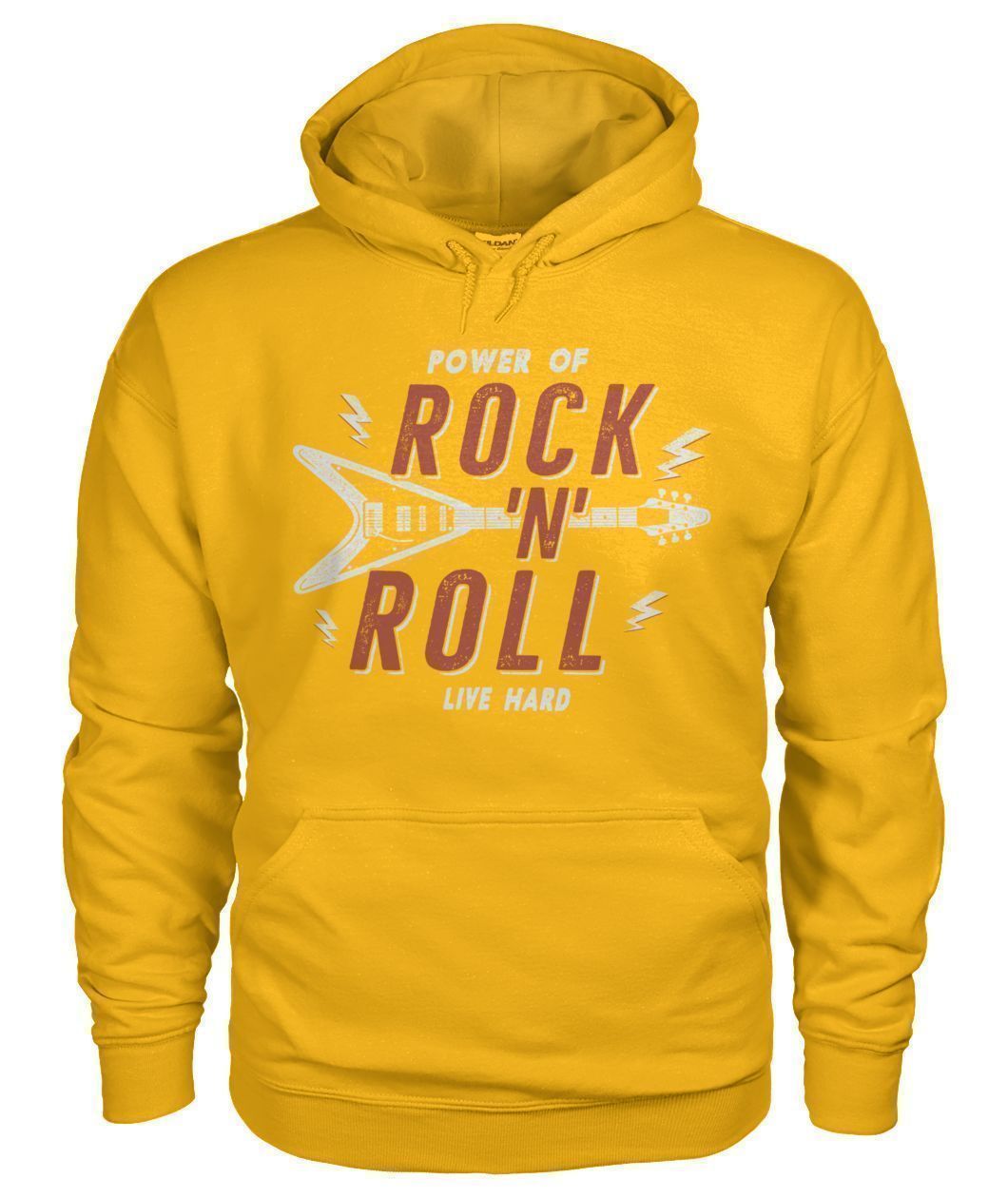 Rock N Roll Gildan Hoodie-Hoodies-Elessi UK