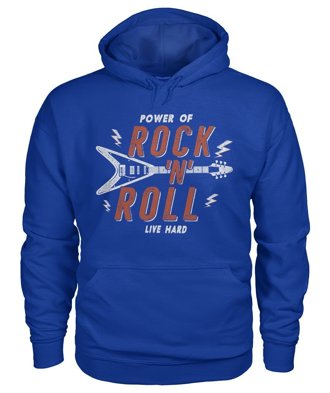 Rock N Roll Gildan Hoodie-Hoodies-Elessi UK