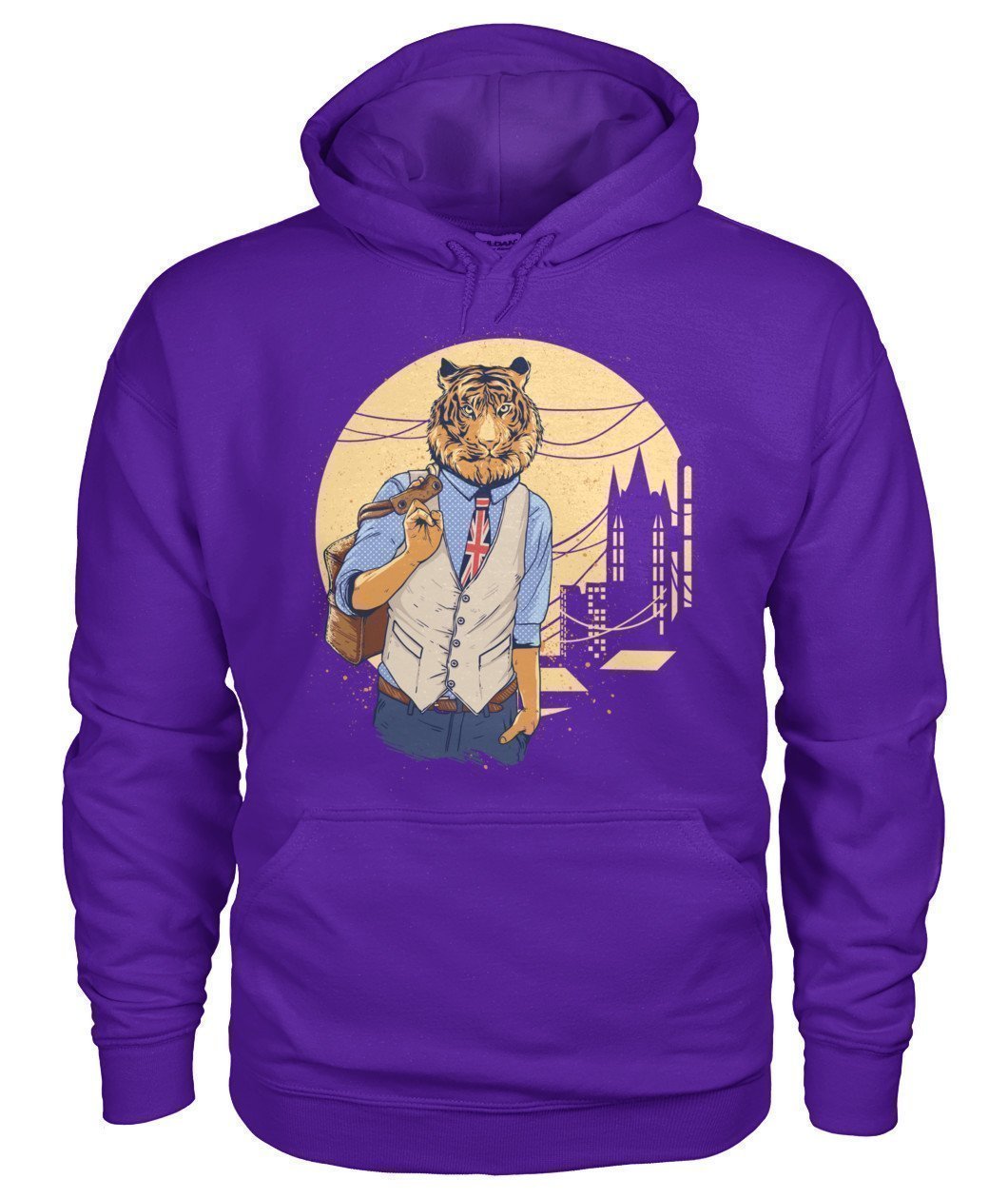 Tiger Gildan Hoodie-Hoodies-Elessi UK