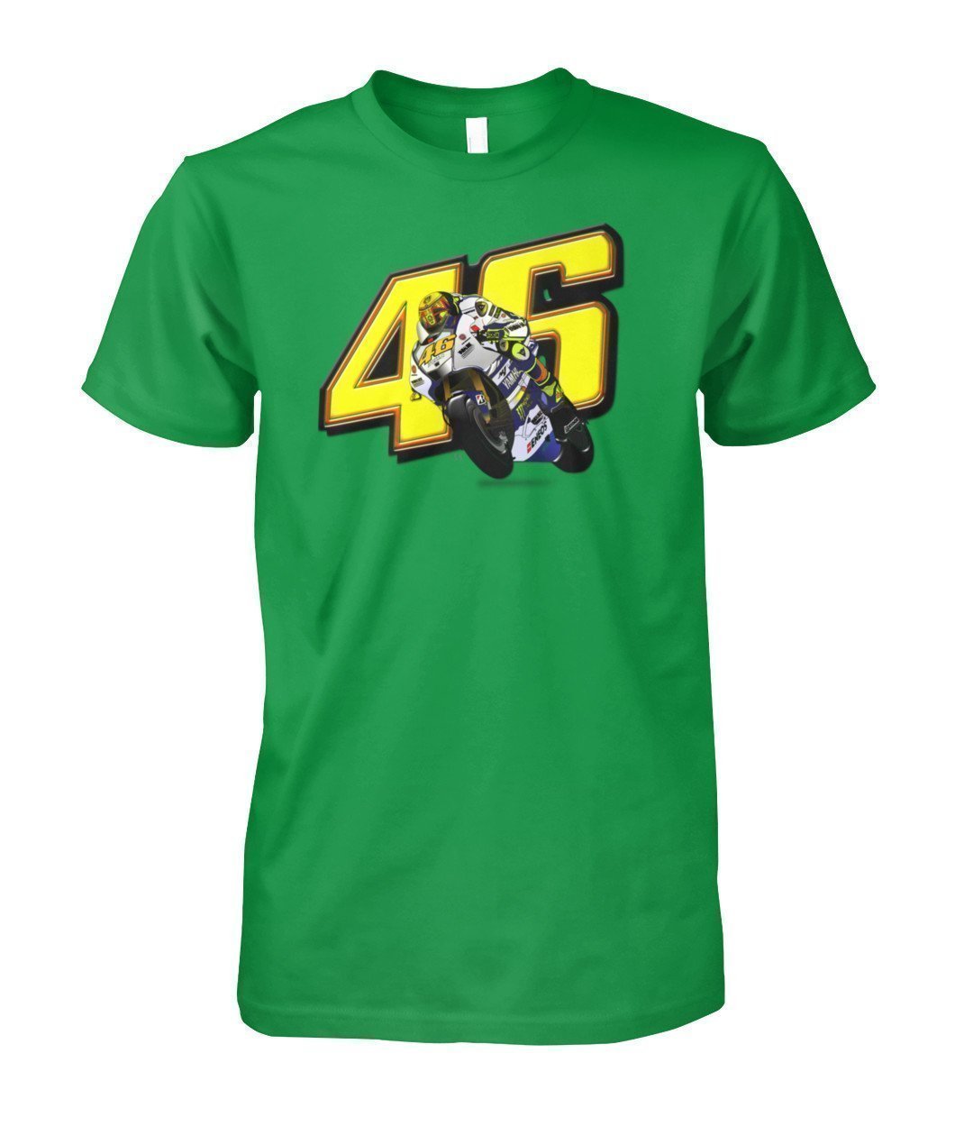 vr46 Valentino Ross Yamaha Unisex Cotton Tee Shirt-Short Sleeves-Elessi UK