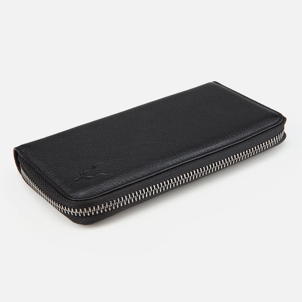Genuine Leather Black Women's Wallet