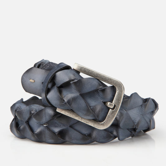 Genuine Leather Navy Blue Men's Belt